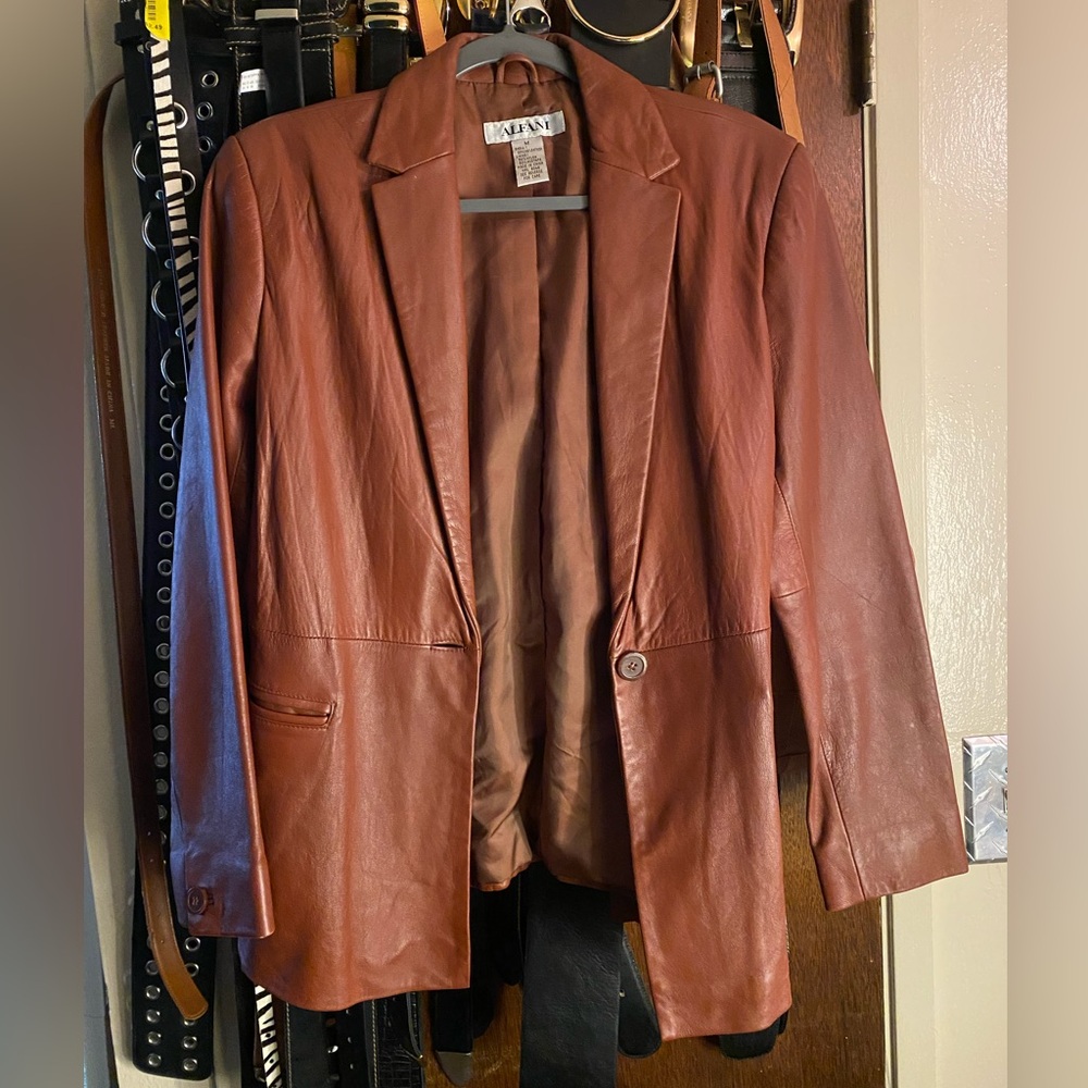 Vintage leather blazer
